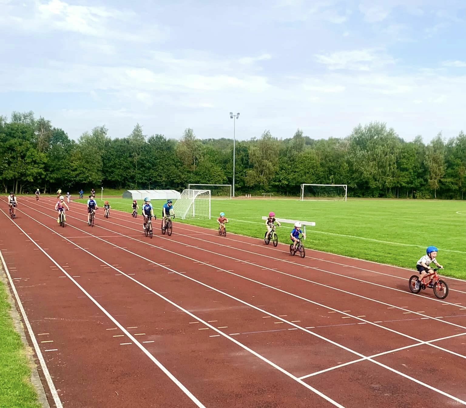 Bolton Hot Wheels cycling club on the track