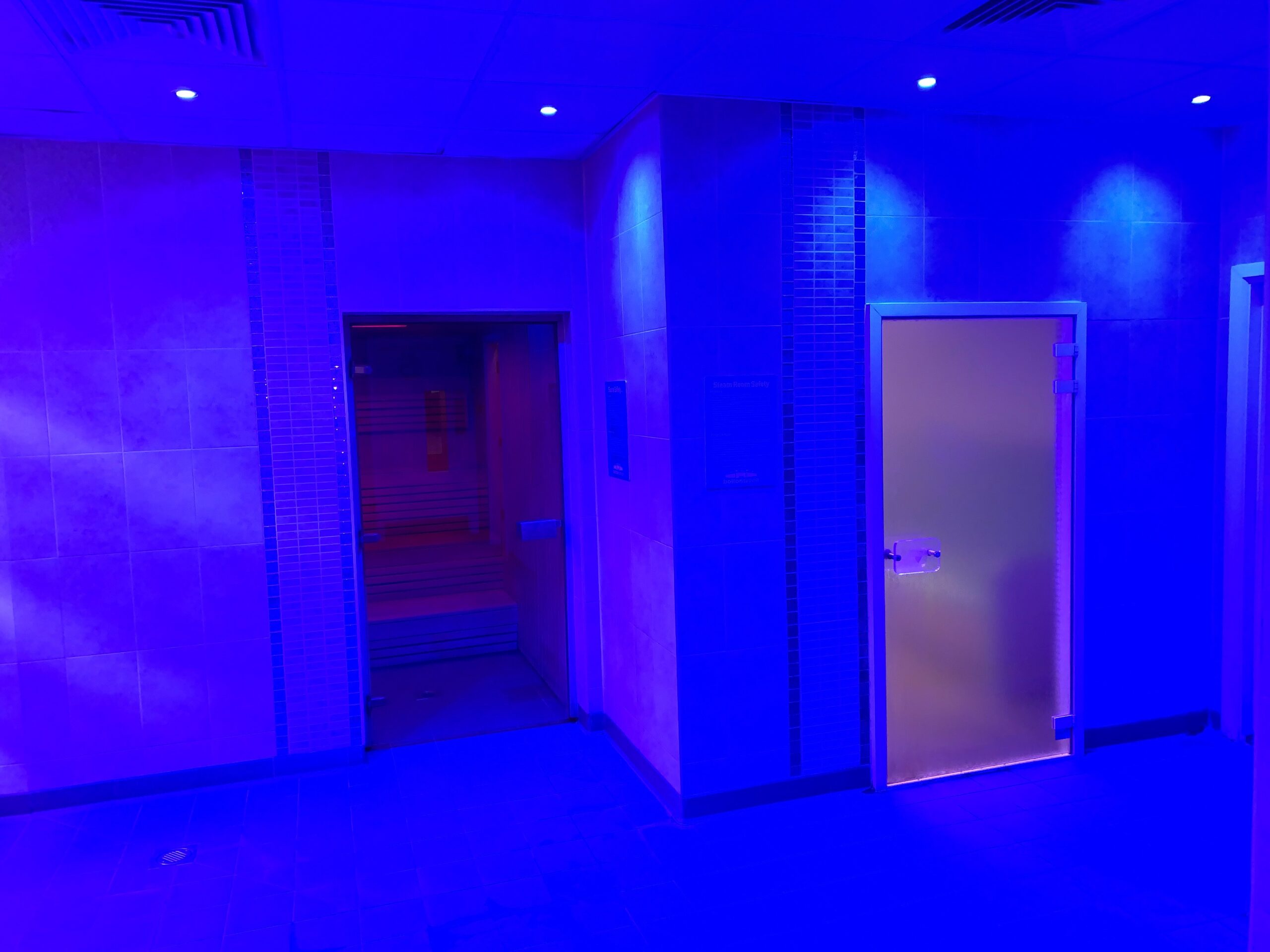 Sauna and steam room at Bolton Arena