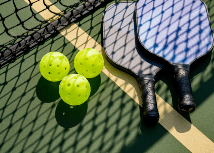 Pickleball bats and balls